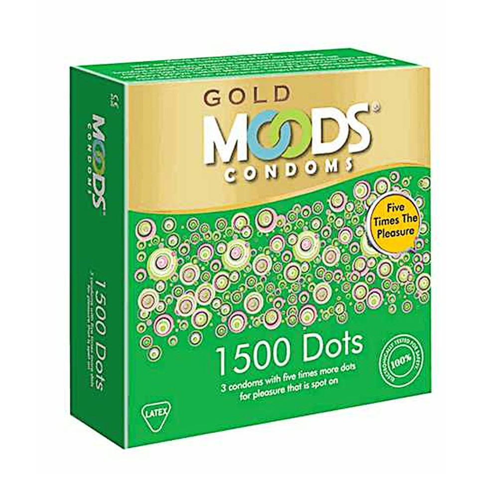 Moods Gold 1500 Dots Condoms (3 pcs)